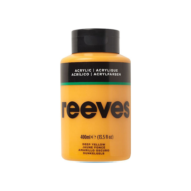 836130 REEVES АКРИЛНА БОЯ 400 МЛ - ЖЪЛТА ТЪМНА 8361130 - Изображение 1