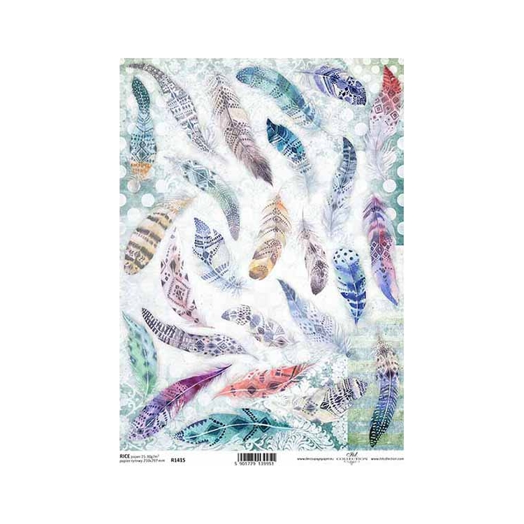 1415 ITD COLLECTION ДЕКУПАЖНА ОРИЗОВА ХАРТИЯ А4 - R1415 - Изображение 1