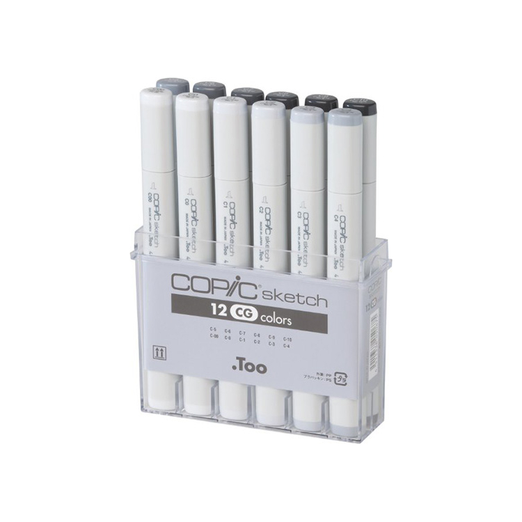 217515 COPIC SKETCH КОМПЛЕКТ - 12 ЦВ. GRAY SET CG - Изображение 1