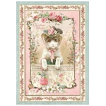 STAMPERIA PINK CHRISTMAS ДЕКУПАЖНА ХАРТИЯ А4 - DFSA4312