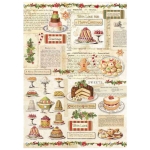 STAMPERIA VINTAGE PATISSERIE ДЕКУПАЖНА ХАРТИЯ А4 - DFSA4329