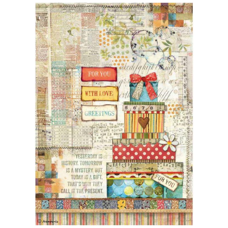 DFSA4331 STAMPERIA PATCHWORK ДЕКУПАЖНА ОРИЗОВА ХАРТИЯ А4 - DFSA4331 - Изображение 1