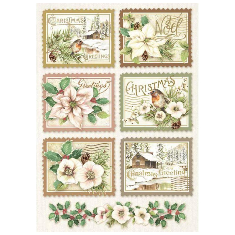 DFSA4342 STAMPERIA WINTER BOTANIC ДЕКУПАЖНА ХАРТИЯ А4 - DFSA4342 - Изображение 1