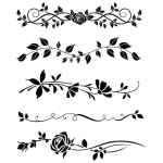 STAMPERIA BORDURE ROSE STENCIL - ШАБЛОН 20 Х 25 СМ - KSTD037