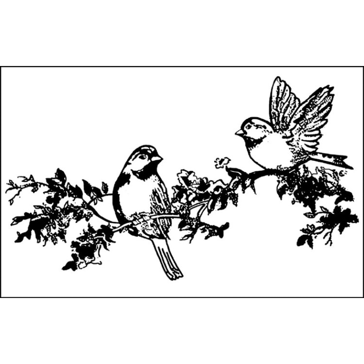 birds STAMPERIA COSMOS STAMPS - ГУМЕНИ ПЕЧАТИ WTKCC04 - Изображение 1