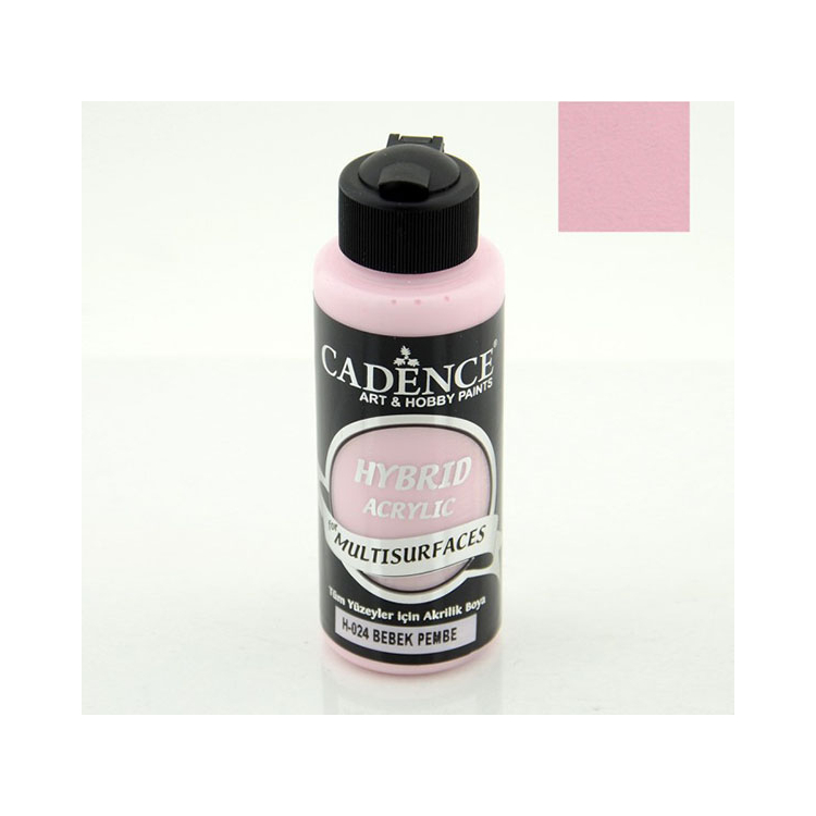 024000 CADENCE АКРИЛНА БОЯ HYBRID 120 МЛ. - BABY PINK H-024 - Изображение 1