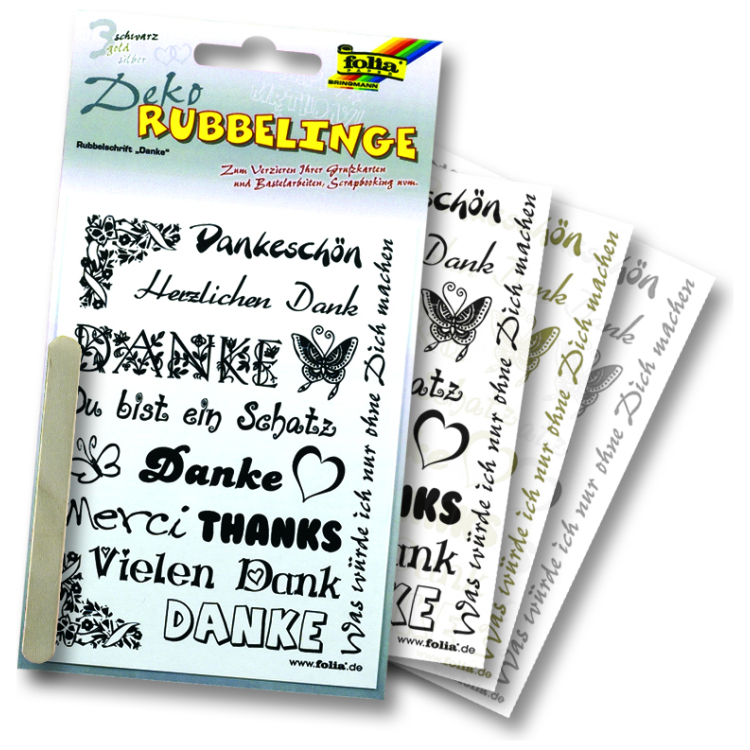 FOLIA ШАБЛОН ЗА ДЕКОРАЦИЯ 3 ЛИСТА 10,5/14 БЛАГОДАРЯ - Изображение 2