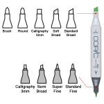 COPIC АКСЕСОАРИ - НАКРАЙНИК ЗА МАРКЕР CALIGRAPHY 5 MM - Изображение 2