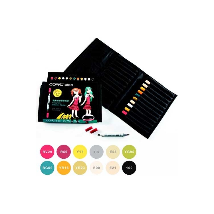 COPIC CIAO КОМПЛЕКТ - 12 ЦВ. В НЕСЕСЕР WALLET SCHULUNI - Изображение 2