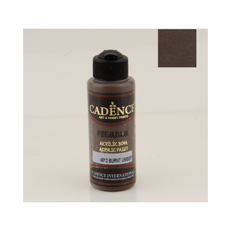 CADENCE АКРИЛНА БОЯ PREMIUM 120 МЛ. - BURNT UMBER 4012 - Изображение 1