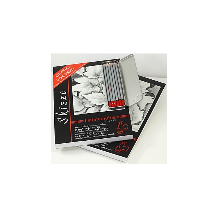 HAHNEMUHLE СКИЦНИК SKIZZE 96 GSM, A4, 2БР X 100 ЛИСТА - Изображение 2