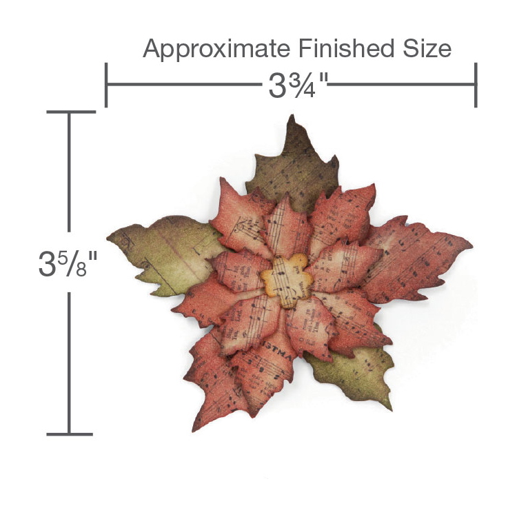 SIZZIX BIGZ ЩАНЦИ ЗА ИЗРЯЗВАНЕ - TATTERED POINSETTIA - Изображение 3