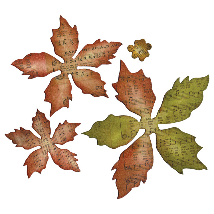 SIZZIX BIGZ ЩАНЦИ ЗА ИЗРЯЗВАНЕ - TATTERED POINSETTIA - Изображение 2