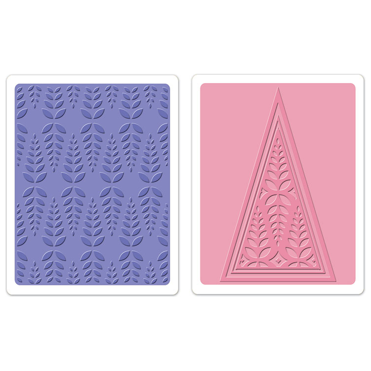 SIZZIX ПАПКИ ЗА РЕЛЕФ - WINTER LEAVES SET - Изображение 2