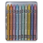 CARAN D'ACHE ВОСЪЧНИ ПАСТЕЛИ МЕТАЛИЦИ NEOCOLOR I 10 ЦВ - Изображение 2