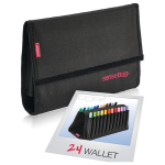 HOLTZ SENSEBAG НЕСЕСЕР ЗА МАРКЕРИ 24 ЦВЯТА - ЧЕРЕН