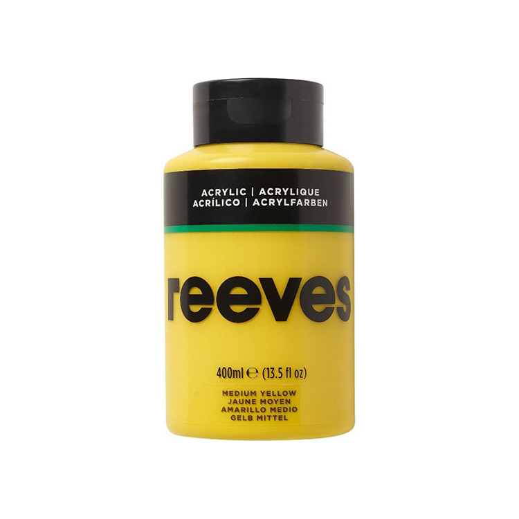 836120 REEVES АКРИЛНА БОЯ 400 МЛ - ЖЪЛТА СРЕДНА 8361120 - Изображение 1