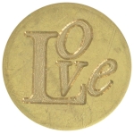 MANUSCRIPT ДЕКОРАТИВЕН МЕСИНГОВ ПЕЧАТ МОНЕТА MSH728LOVE