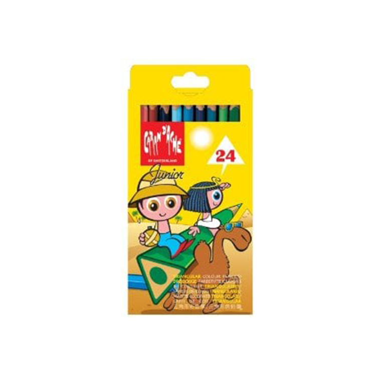 128424 CARAN D'ACHE ЦВЕТНИ МОЛИВИ JUNIOR КОМПЛЕКТ 24 ЦВ - Изображение 1