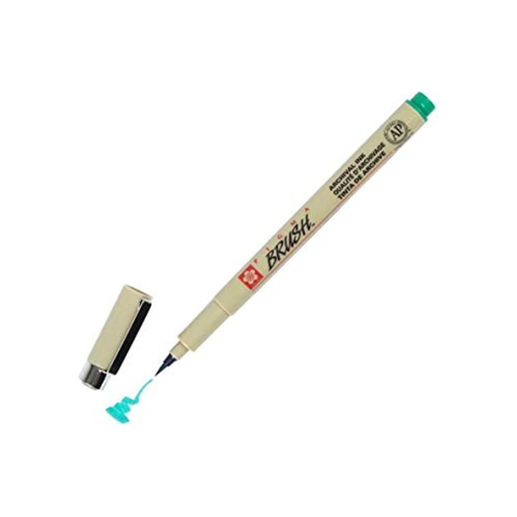 SAKURA PIGMA BRUSH PEN GREEN XSDK-BR#29 - Изображение 1
