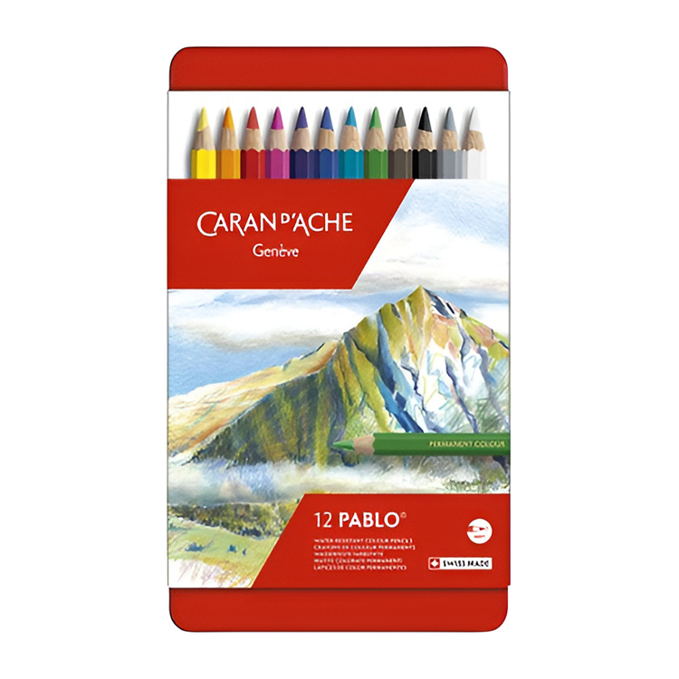 666312 CARAN D'ACHE ЦВЕТНИ МОЛИВИ PABLO КОМПЛЕКТ 12 ЦВ - Изображение 1