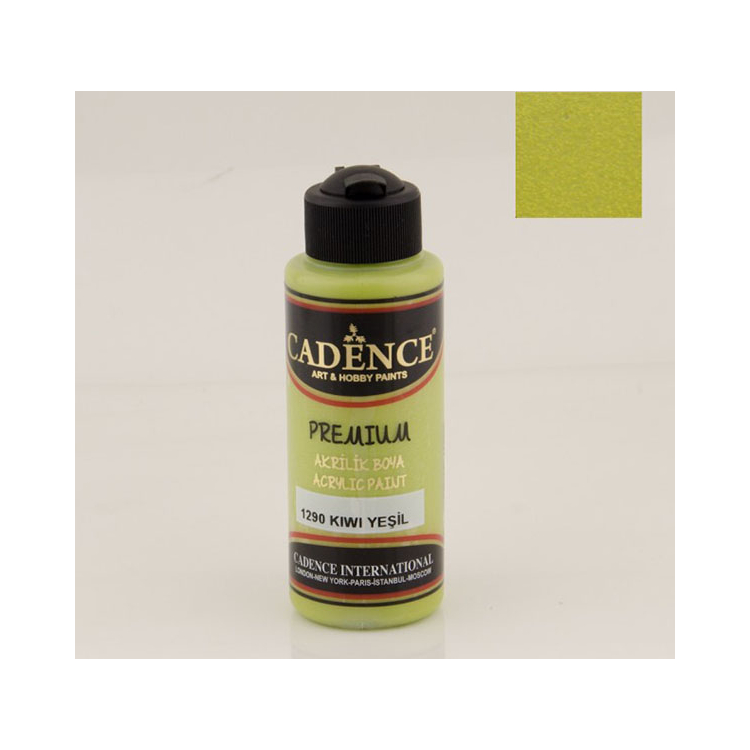 129001 CADENCE АКРИЛНА БОЯ PREMIUM 120 МЛ. - KIWI GREEN 1290 - Изображение 1