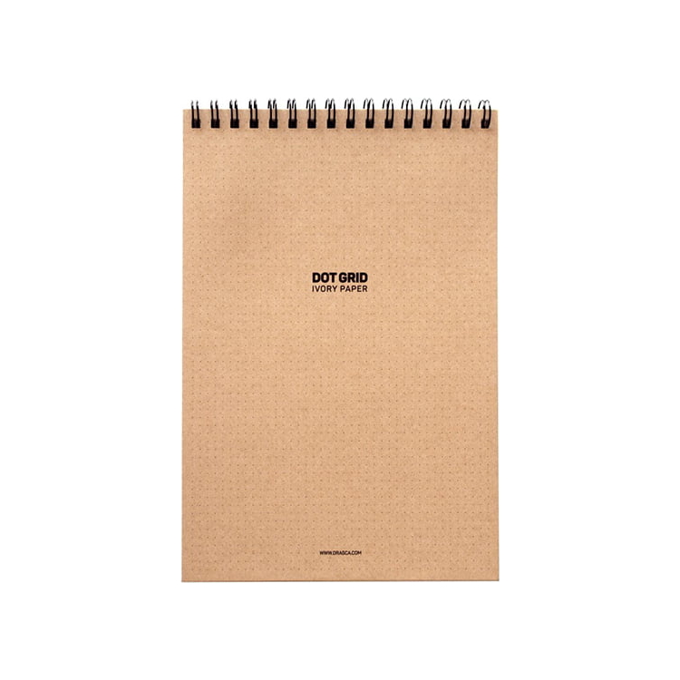 653142 DOT GRID SKETCH PAD СПИРАЛА 80 ГР., 60 ЛИСТА, А4 - IVORY - Изображение 1