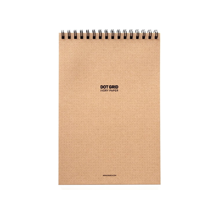 653152 DOT GRID SKETCH PAD СПИРАЛА 80 ГР., 60 ЛИСТА, А5 - IVORY - Изображение 1