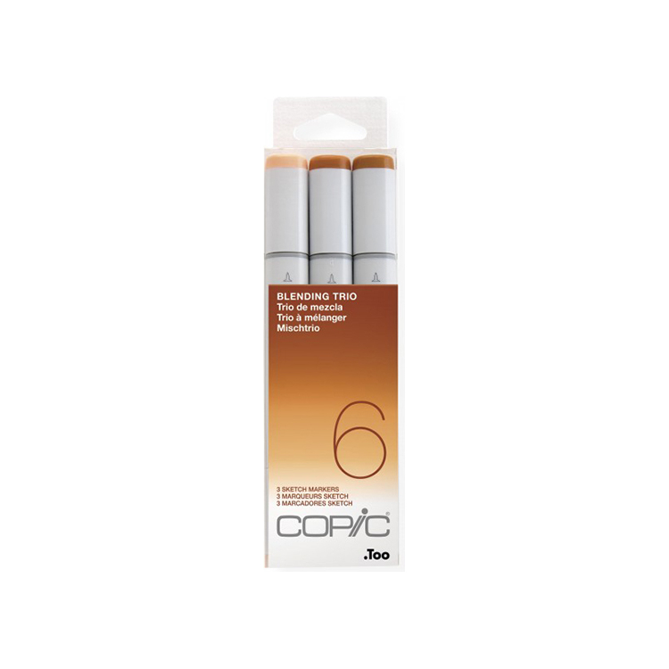 217636 COPIC SKETCH КОМПЛЕКТ - 3 ЦВ BLENDING TRIO 6 - Изображение 1