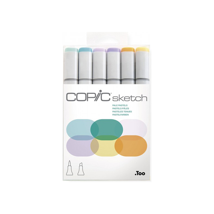 217667 COPIC SKETCH КОМПЛЕКТ - 6 ЦВ PALE PASTELS - Изображение 1