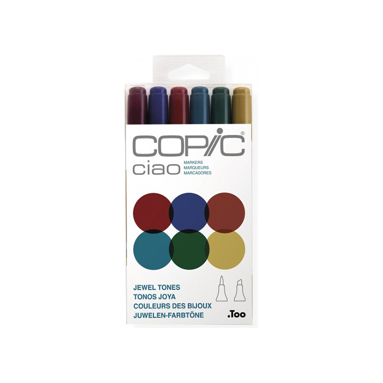 COPIC CIAO КОМПЛЕКТ - 6 ЦВ JEWEL TONES - Изображение 1