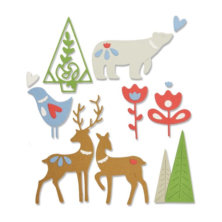 663413 SIZZIX THINLITS ЩАНЦИ ЗА ИЗРЯЗВАНЕ - CHRISTMAS ELEMENTS - Изображение 1