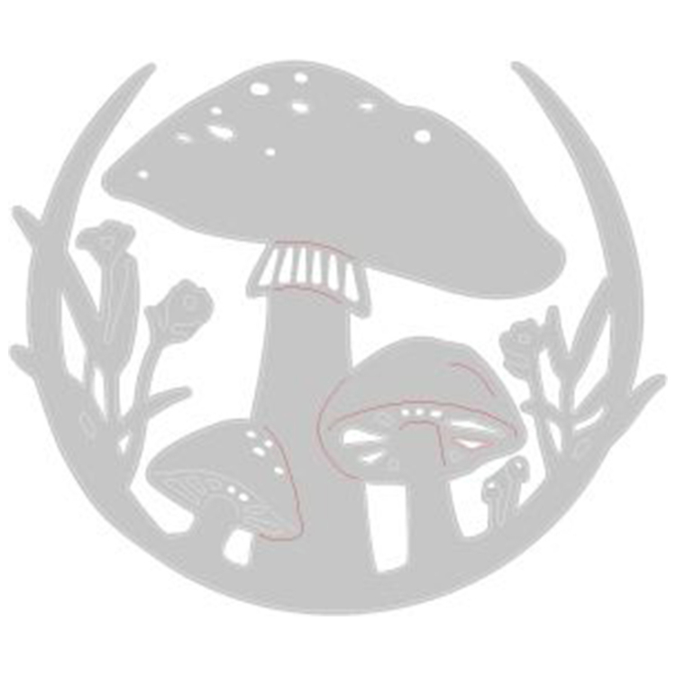 SIZZIX THINLITS ЩАНЦИ ЗА ИЗРЯЗВАНЕ - MUSHROOM WREATH - Изображение 2