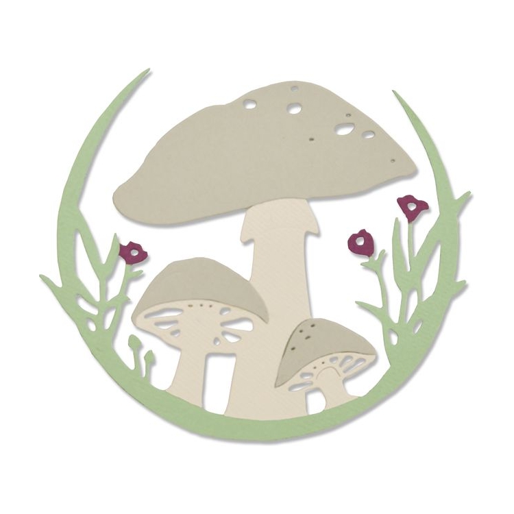 663420 SIZZIX THINLITS ЩАНЦИ ЗА ИЗРЯЗВАНЕ - MUSHROOM WREATH - Изображение 1