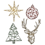 SIZZIX THINLITS ЩАНЦИ ЗА ИЗРЯЗВАНЕ - GEO CHRISTMAS
