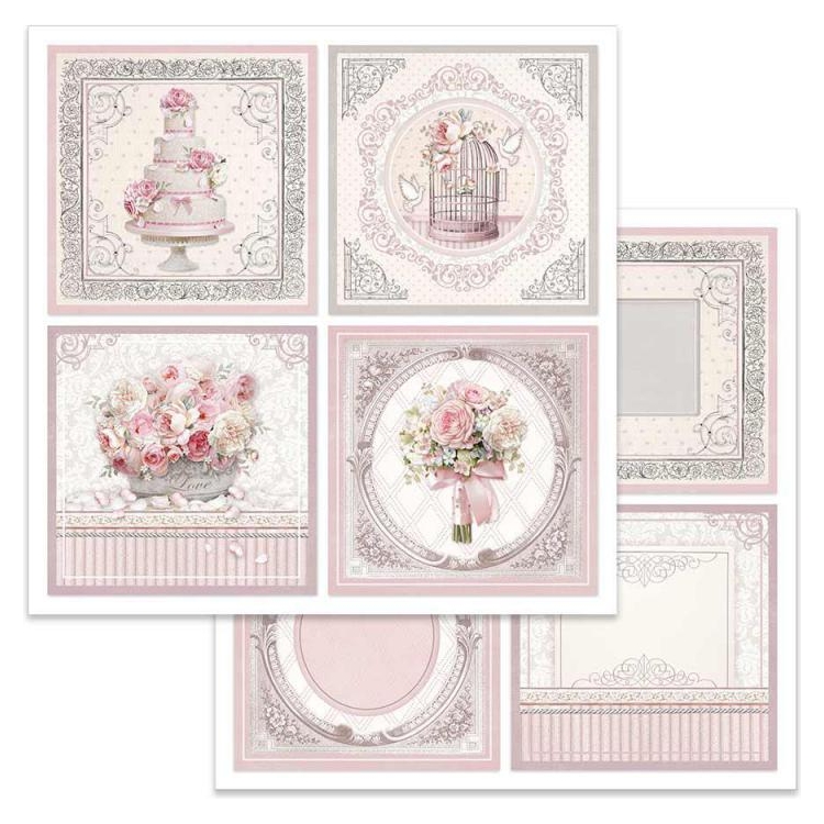 SBB626 STAMPERIA WEDDING CARDS КАРТОН 31,5/30,5 СМ - SBB626 - Изображение 1