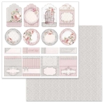 STAMPERIA WEDDING TAG ДИЗАЙНЕРСКИ КАРТОН 31,5/30,5СМ-SBB628