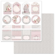 STAMPERIA WEDDING TAG ДИЗАЙНЕРСКИ КАРТОН 31,5/30,5СМ-SBB628