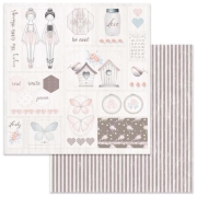 STAMPERIA NESTS AND BUTTERFLIES КАРТОН 31,5/30,5 СМ - SBB638