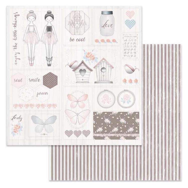 SBB638 STAMPERIA NESTS AND BUTTERFLIES КАРТОН 31,5/30,5 СМ - SBB638 - Изображение 1
