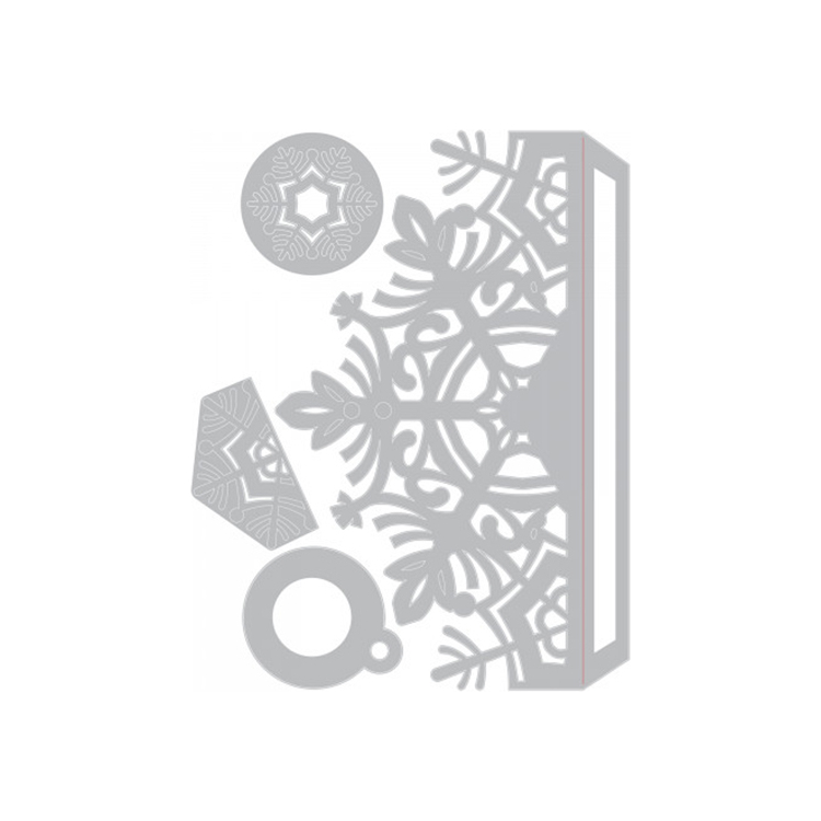 SIZZIX THINLITS ЩАНЦИ ЗА ИЗРЯЗВАНЕ - CARD, SNOWFLAKE - Изображение 2
