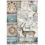 STAMPERIA COSMOS DEER ДЕКУПАЖНА ОРИЗОВА ХАРТИЯ А4 - DFSA4390