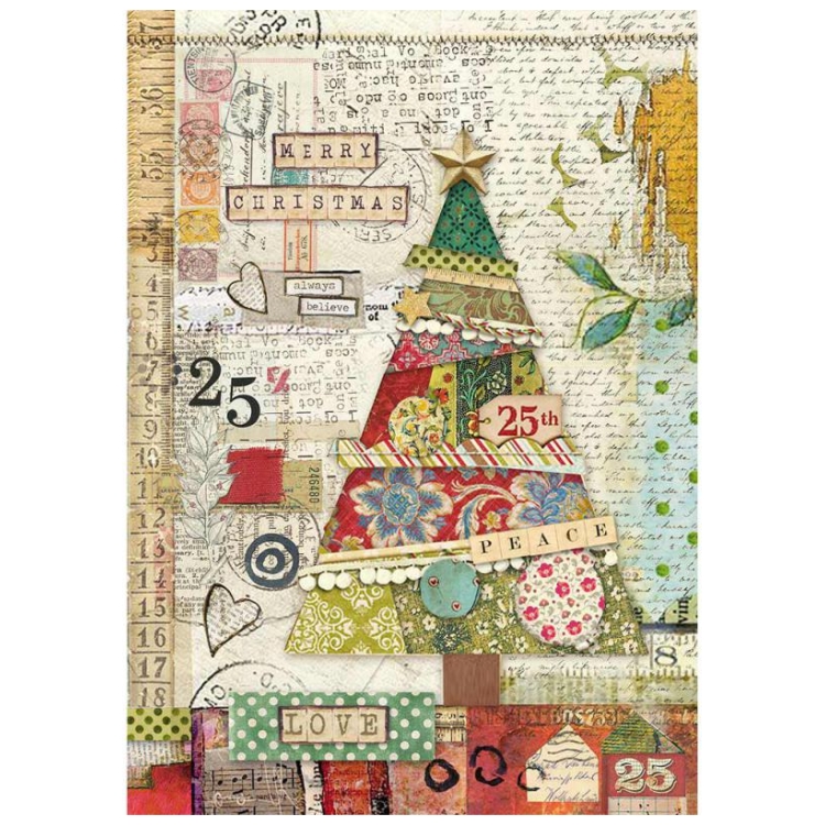 DFSA4406 STAMPERIA CHRISTMAS GREETINGS ДЕКУПАЖНА ХАРТИЯ А4 - DFSA4406 - Изображение 1