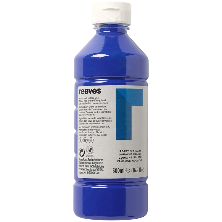 4551044 REEVES ТЕМПЕРНА БОЯ 500 МЛ. - BRILLIANT BLUE 4551044 - Изображение 1