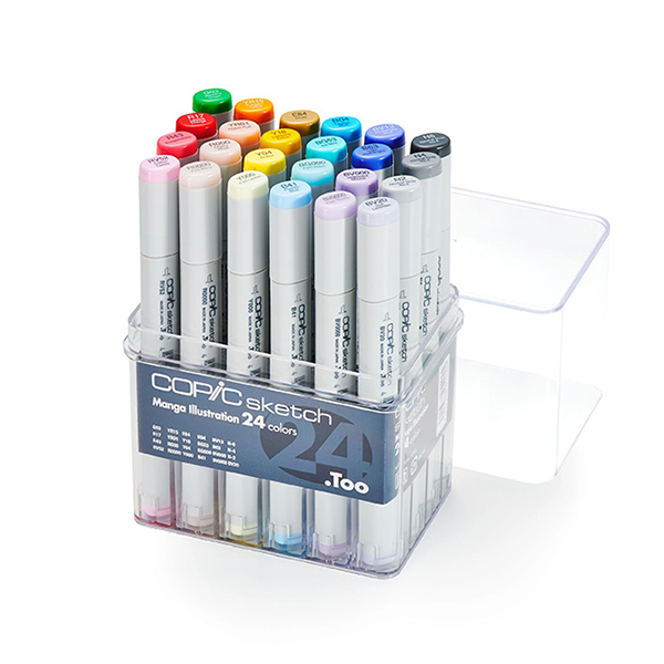 054024 COPIC SKETCH КОМПЛЕКТ - 24 ЦВ MANGA ILLUSTRATION SET - Изображение 1