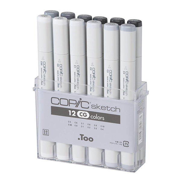 Too-Copic-12-Colore-Set-CG-Set COPIC MARKER КОМПЛЕКТ - COOL GRAY 12 ЦВ. - Изображение 1
