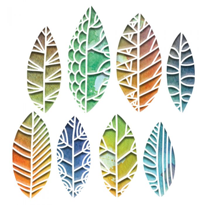 664431 SIZZIX THINLITS ЩАНЦИ ЗА ИЗРЯЗВАНЕ - CUT OUT LEAVES - Изображение 1