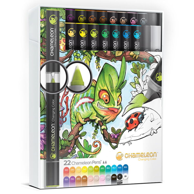 22 Pack CHAMELEON МАРКЕРИ КОМПЛЕКТ - 22 ЦВ DELUXE CT2201 - Изображение 1