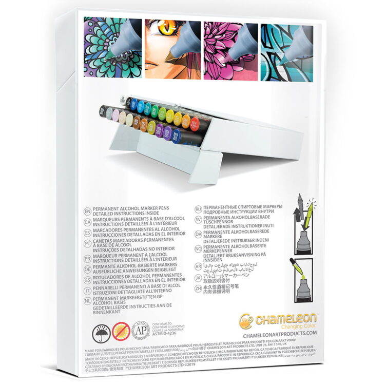 CHAMELEON МАРКЕРИ КОМПЛЕКТ - 22 ЦВ DELUXE CT2201 - Изображение 2