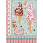 STAMPERIA SWEETY ICE CREAM ДЕКУПАЖНА ХАРТИЯ А4 - DFSA4504